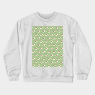 Sleeping Cat and Fish Bone Pattern I Crewneck Sweatshirt